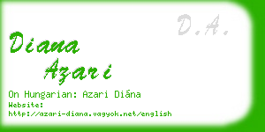 diana azari business card